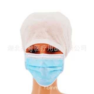白名单工厂加工定制无纺布帽 CE/ISO 一次性帽子 PP护士帽