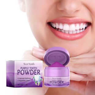 West&Month Teeth Cleaning Powder Freshens Breath, Cleans Tartar and Stains, Cares for Oral Gums
