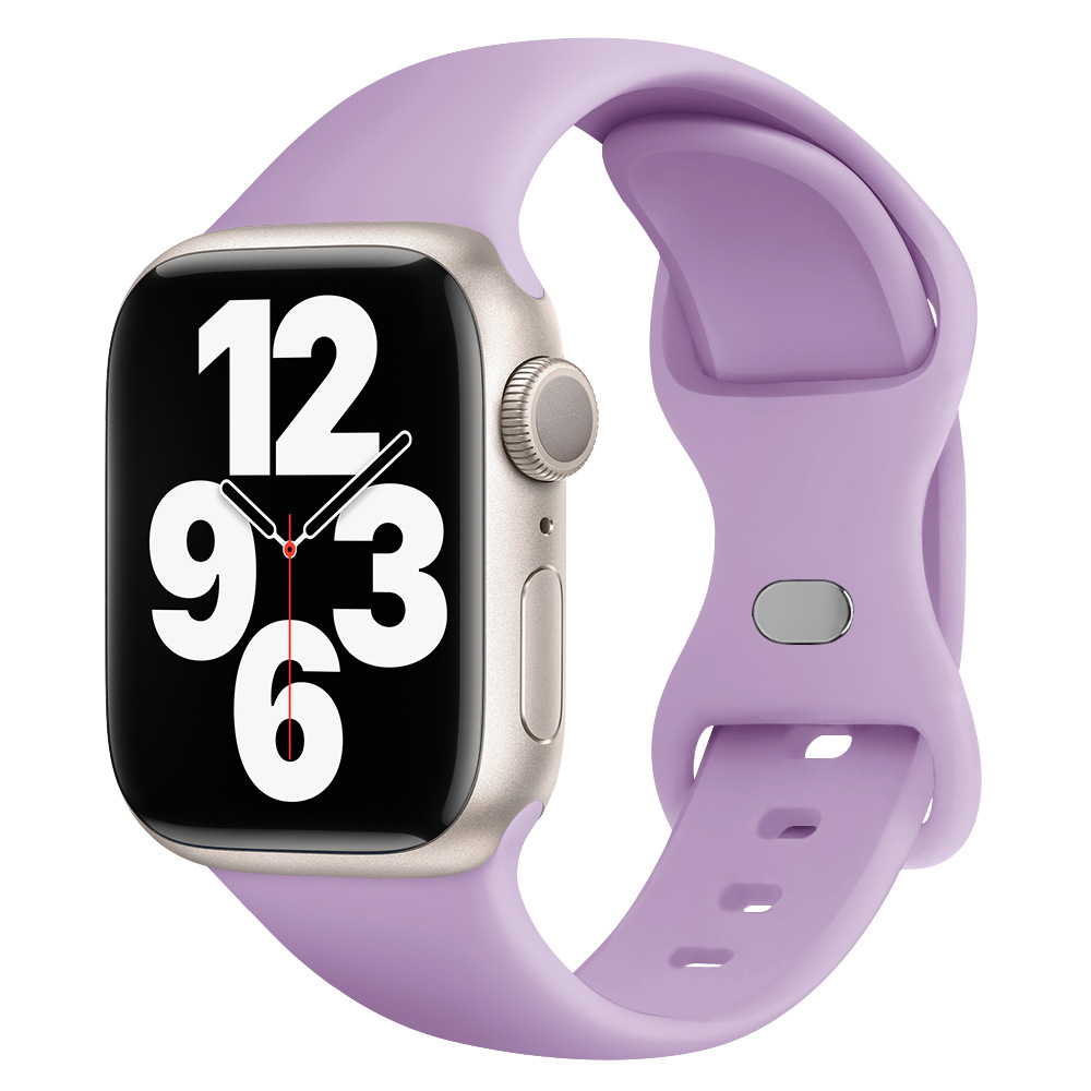 Aplicable AppleWatch Butterfly Buckle Silicone Deportivo correa de reloj Iwatch9876 generación / se inteligente