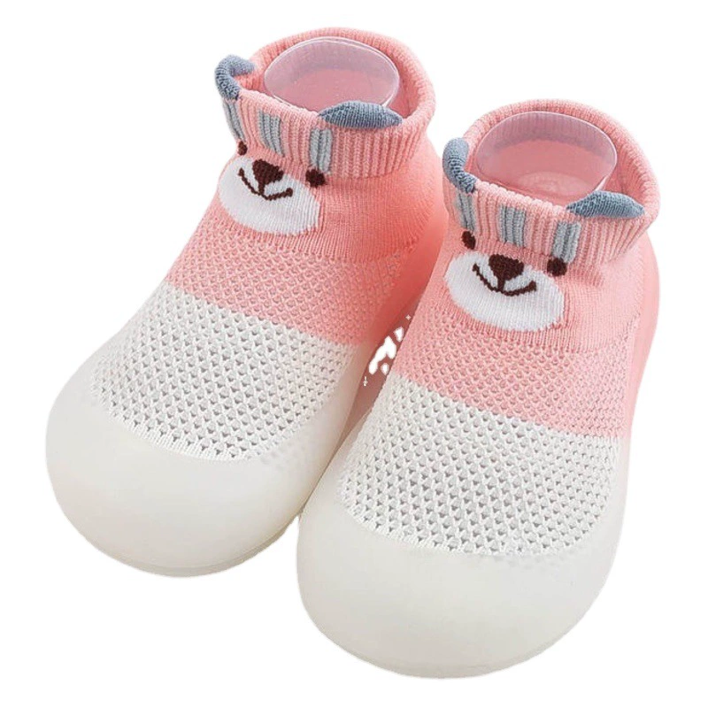 Детская обувь для малышей Мягкая подошва Нескользящие Дышащие носки Обувь для дома и улицы Мальчики и дети Детские весенне-летние напольные туфли и носки с защитой от запаха