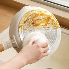 梵特防丝瓜洗碗海绵不掉渣不沾油多功能洗碗布刷锅海绵纳米