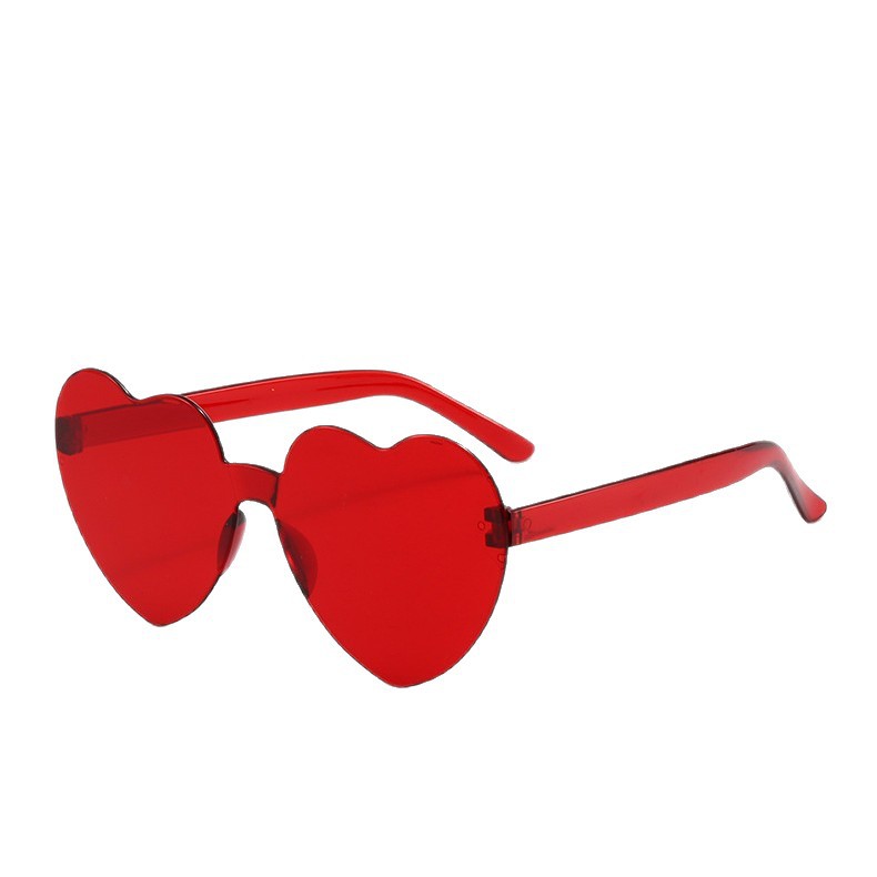 Moda unida en forma de corazón gafas de sol color caramelo gafas de sol corazón de melocotón transfronterizo gafas de amor gafas de baile gafas