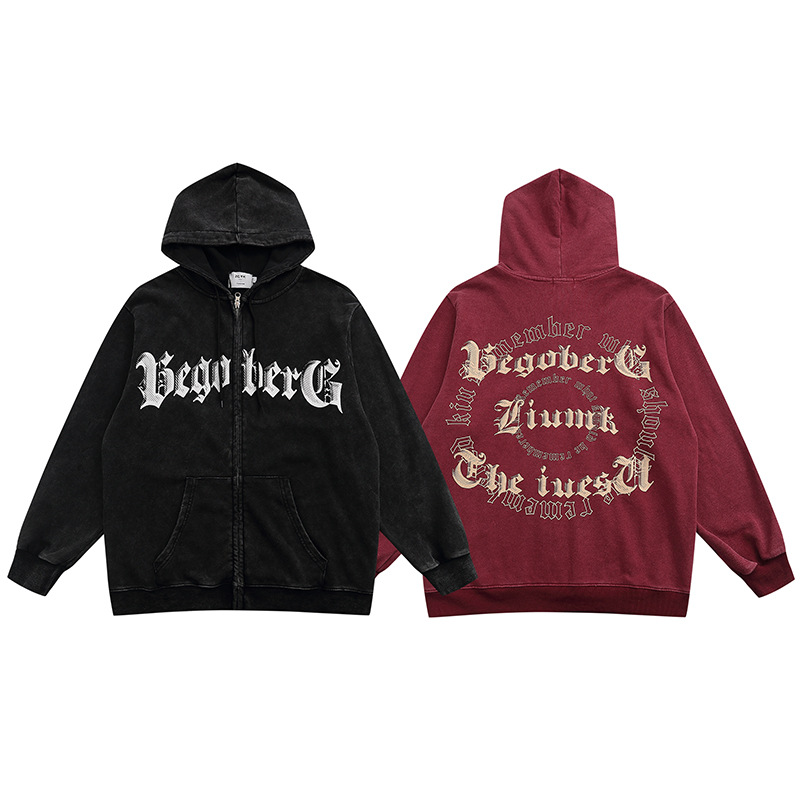 Vêtements pour hommes Pull imprimé lettre ancienne Marque tendance pour hommes Sweat à capuche décontracté haut de gamme à la mode_voghion.com