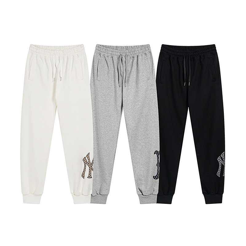 24 Autumn New Mlb Long Pants Trendy Brand Ny Monogram Print Sweatpants Sports Loose Pants Couple Casual Jogger Pants