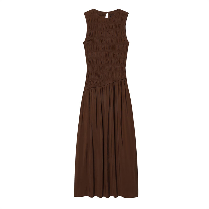 Myst&Za2026 New Summer Product Cross-Border Women's Sleeveless Round Neck Fluffy Midi Dress 3152360 Myst&Za2026 New Summer Product Cross-Border Women's Sleeveless Round Neck Fluffy Midi Dress 3152360