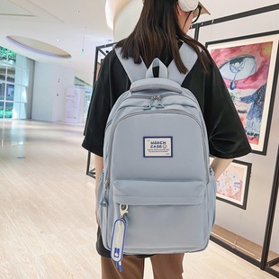 Backpack Women's New Korean-style Fashionable Student Schoolbag Lightweight Simple Large Capacity Casual Backpack Computer Bag