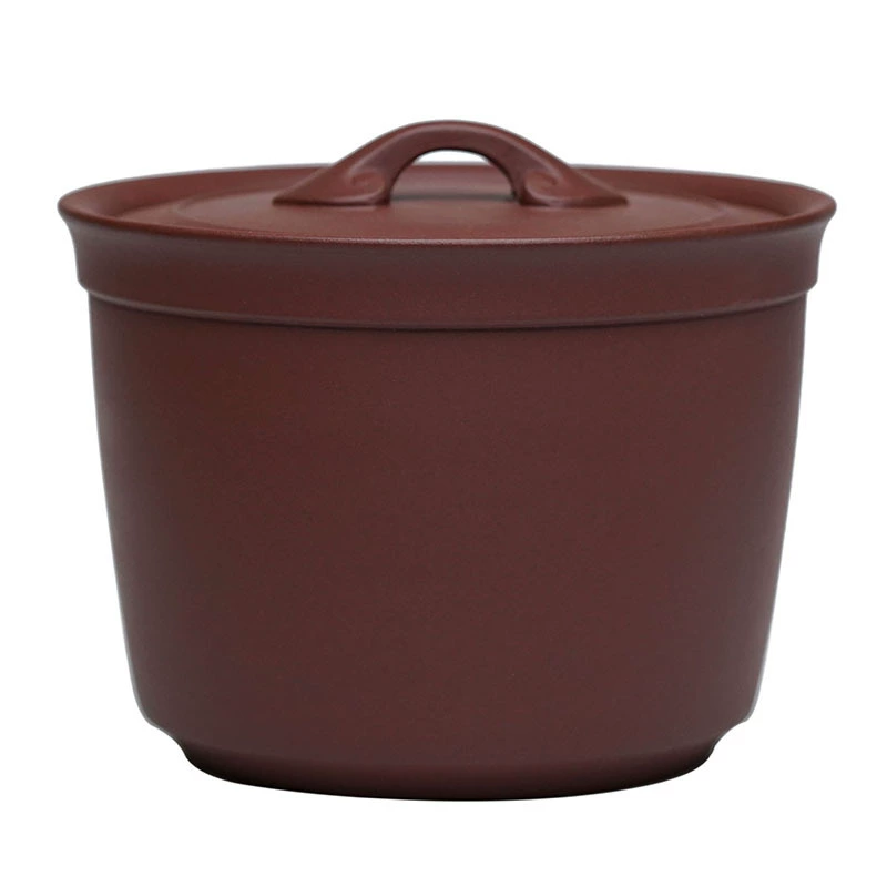 Ruyi large purple clay stew pot handmade purple clay clay pot tea can bamboo section dual-use handmade wake-up tea can loose tea can