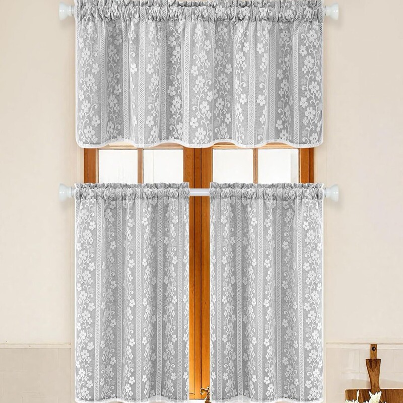 1Pc/2Pc New Double-Layer Designer Style Begonia Flower Kitchen Short Curtain for Small Windows, Suitable for Coffee Shops and Supermarkets 1Pc/2Pc New Double-Layer Designer Style Begonia Flower Kitchen Short Curtain for Small Windows, Suitable for Coffee Shops and Supermarkets