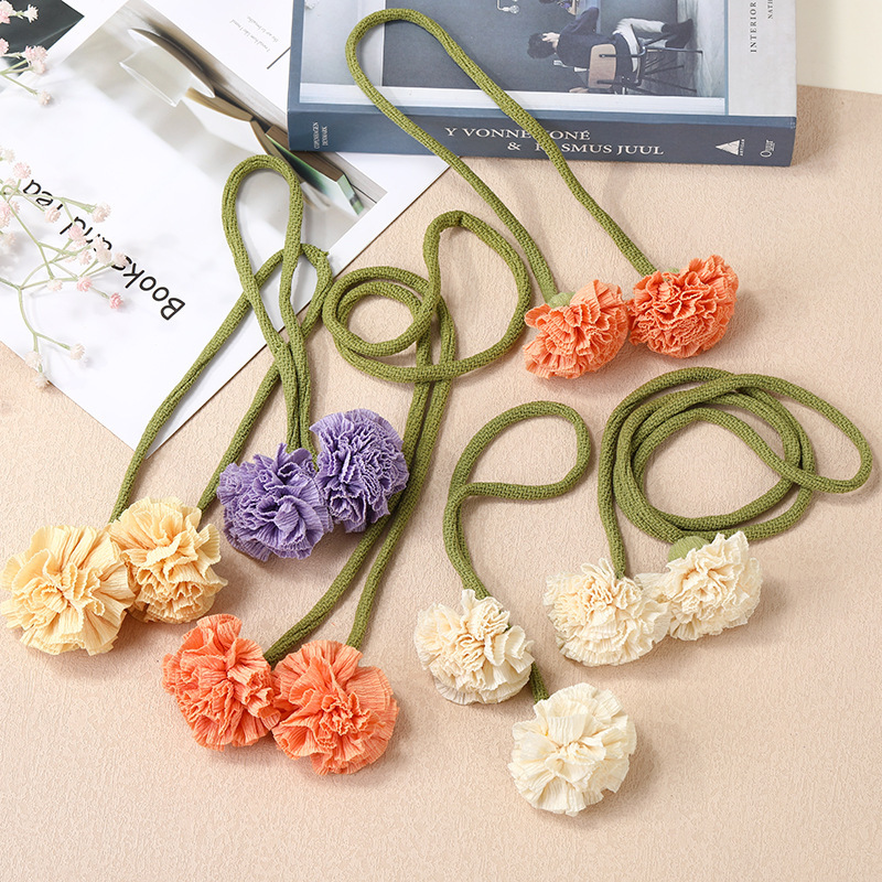 New Hydrangea Long Rope Flower Brooch Decoration Accessories Hat Clothing Accessories Bag Curtain Strap Hanging Ornaments