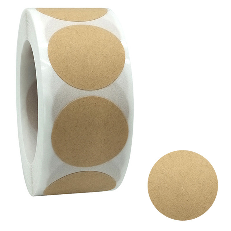 Cross -border explosion cowhide paper round non -dry glue festival decorative baking stickers 4