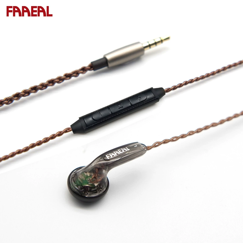 Проводные наушники для смартфона FAAEAL, HIFI вкладыши MX500, плоский штекер, для стриминга, караоке и игр