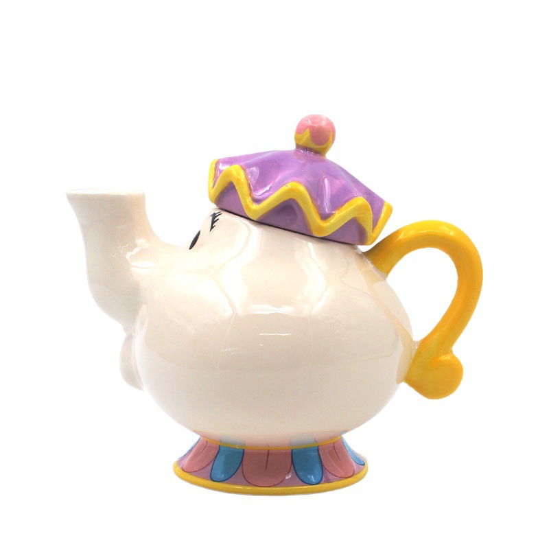 Tetera de La Bella y La Bestia, tetera saludable, taza de agua de cerámica, regalo de graduación, tetera creativa de dibujos animados, hervidor de agua