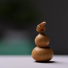 崖柏福禄五福手把件葫芦文玩实木雕刻盘龙男女士把玩多子多福葫芦