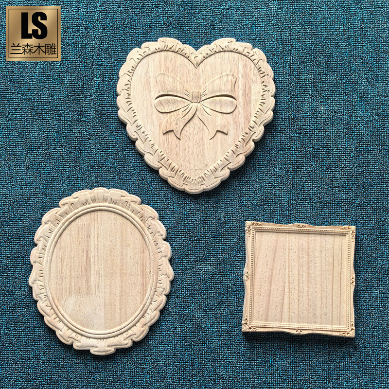 Dongyang Wood Carving European Solid Wood Relief Mirror Frame French Decorative Heart Wedding Painting Plate Square Photo Frame Flower Decal Dongyang Wood Carving European Solid Wood Relief Mirror Frame French Decorative Heart Wedding Painting Plate Square Photo Frame Flower Decal