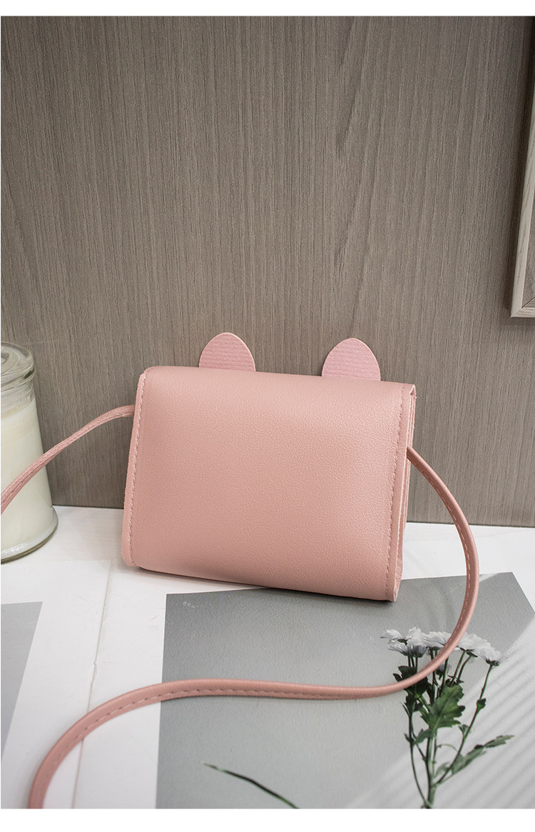 Mini Size Women's Mini Pu Leather Cartoon Cute Magnetic Buckle Coin Purse