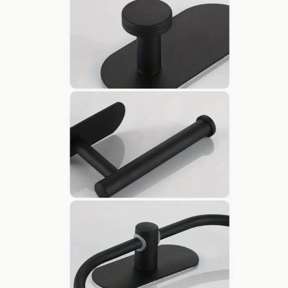 Acero inoxidable transfronterizo toallas de toallas de baño sin perforación anillo de toallas de baño estante de almacenamiento accesorios de baño
