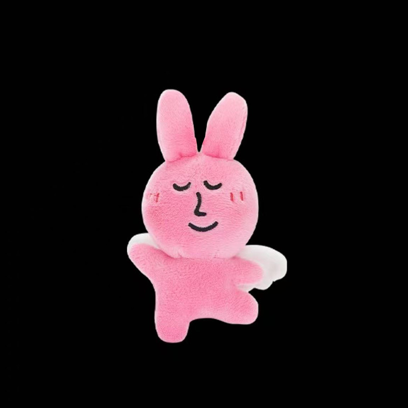 ピンクウサギぬいぐるみペンダント漫画かわいい天使人形人形バッグペンダントキーホルダーガールギフト|undefined