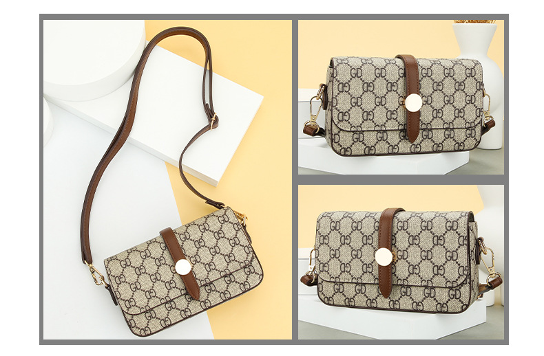 Baellerry 2023 New Women's Magnetic Buckle Plaid Large Capacity Single Shoulder Crossbody Bag High End Women's Bags_voghion.com