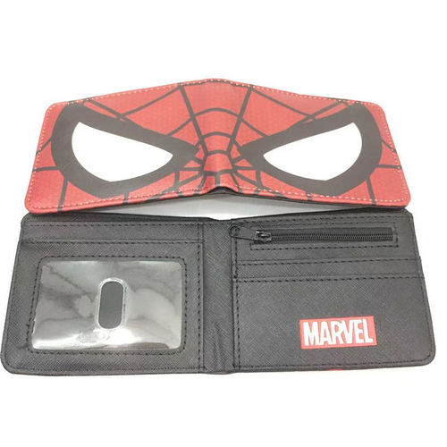 Superhero Series Short Bifold Wallet Teenage Men's Simple Coin Purse Card Holder Wallet