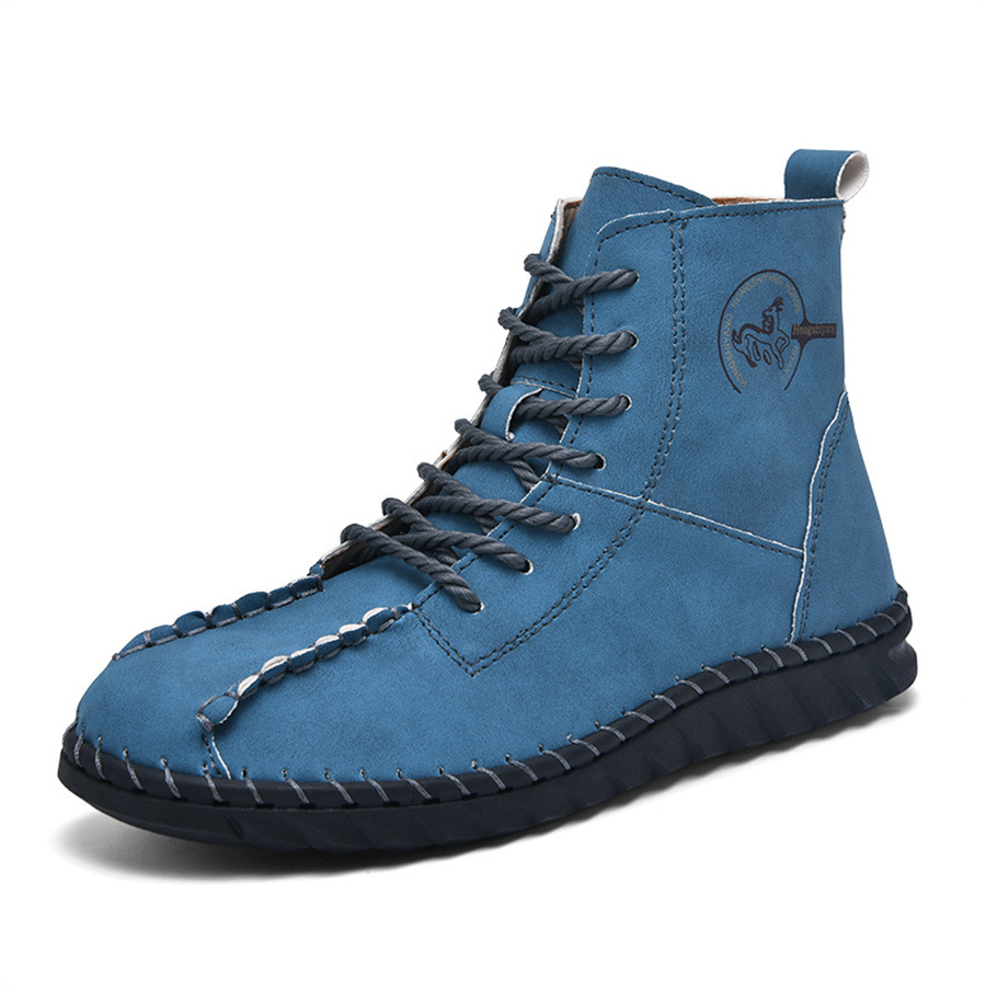 New Autumn And Winter High-top Martin For Women, Hand-sewn Leather Boots, Outdoor Non-slip Foreign Trade Women's Boots_vogvips.com
