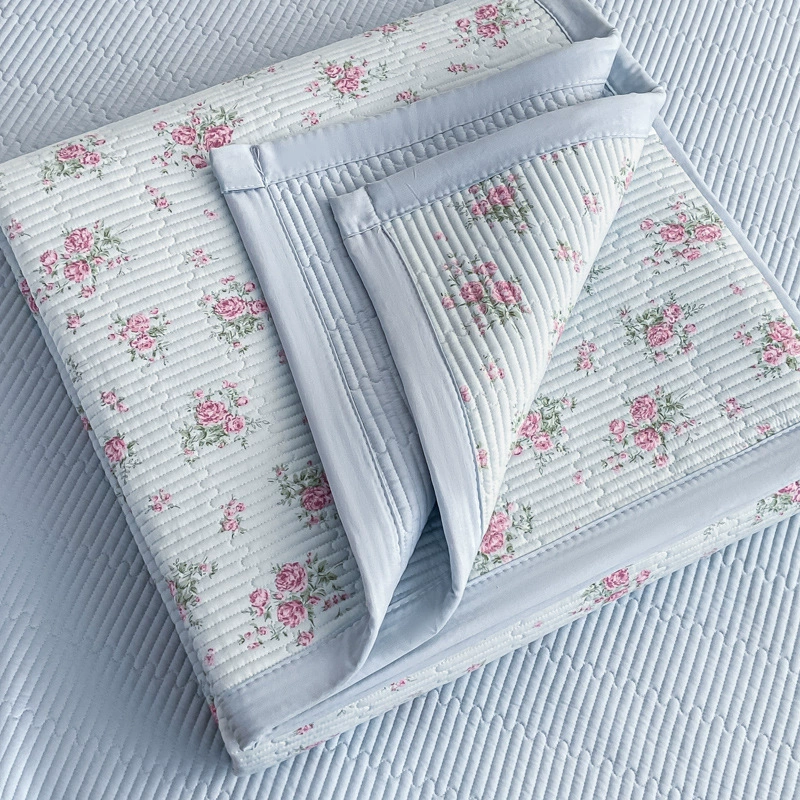 Комплект покрывала 3 предмета (Nantong Home Textile), вязанный двухслойный печатный хлопок, несколько размеров