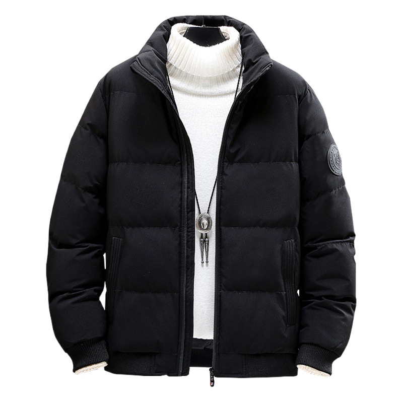 2022 nuevo abrigo de algodón acolchado para hombres de invierno engrosado más tamaño seguridad Tigre cabeza collar de pie abrigo de algodón acolchado abajo abrigo ligero al por mayor
