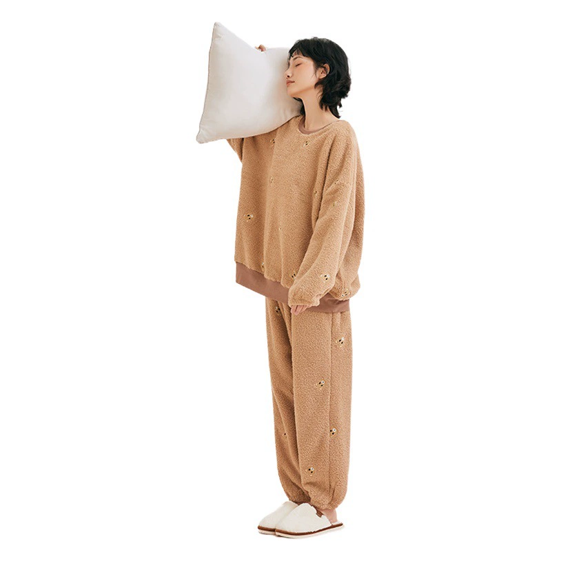 Домашняя одежда для беременных осенью и зимой утолщенная новая беременная пижама свободная беременная одежда для беременных костюм для беременных