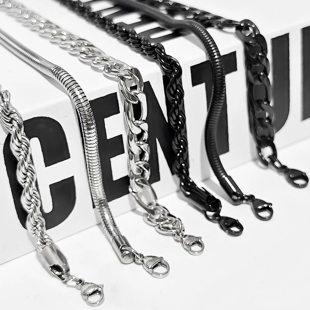 Европейские и американские мужские браслеты Доминирующая хип-хоп цепь из спиральной цепи NK цепочка змеиный браслет мужской титановый браслет не выцветает