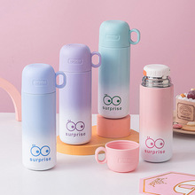 新款316保温杯可爱高颜值渐变色女生水杯弹扣杯子刻字批发