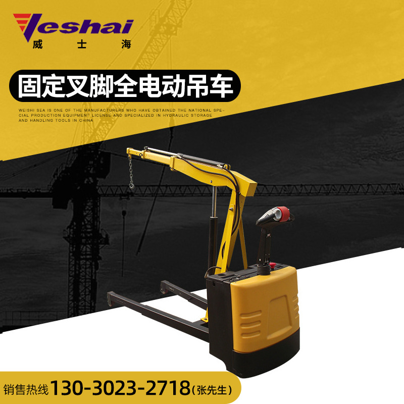 厂家供应固定叉脚全电动吊车 移动电动起重机 全电动吊车批发