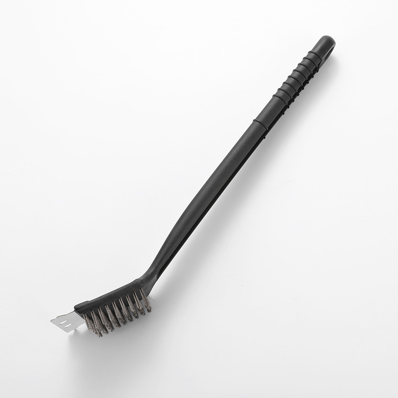 12 pulgadas barbacoa cepillo de limpieza barbacoa parrilla cepillo de alambre para hornear rejilla de alambre de acero inoxidable cepillo de barbacoa herramienta de barbacoa cepillo