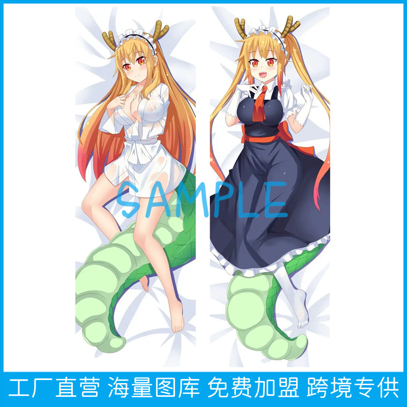Capa de Almofada Anime Kobayashi's Dragon Maid - Atacado Longa Faixa Merchandising de Jogo