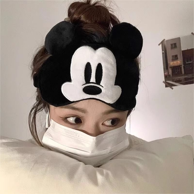 Mickey Eye Mask Sleep Special Shading Cute Cartoon Minnie Funny Women's Travel Hair Band Washing Dual-use Students