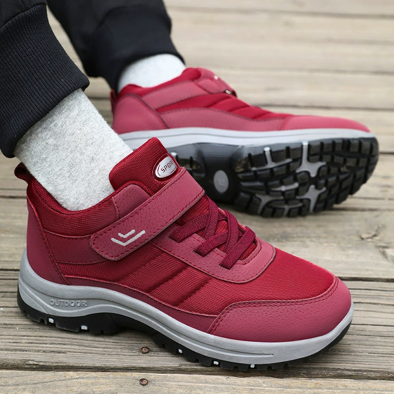 Джиножное полотно Velcro кроссовки JinShiYuan, мягкая подошва, унисекс спортивная обувь для осени, комфорт для среднего возраста