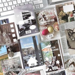 Insteel. Me Moment Delayed Series Writable Material This Retro Art ins Style Hand Account Decorative Background Paper