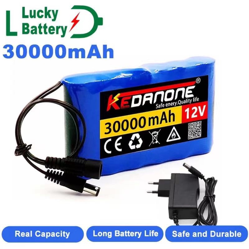 12v 30000mahリチウム電池パック容量閉回テレビカメラモニターと充電器|undefined