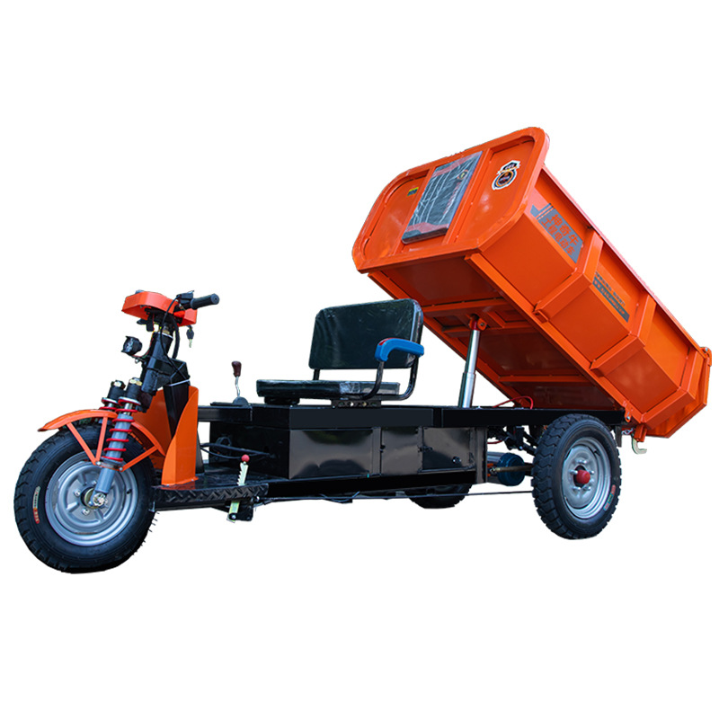 Vehículo de transporte triciclo eléctrico de ingeniería de calidad de exportación, camión volquete hidráulico de servicio pesado para obra, con precio de suministro directo image 8