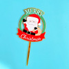 Christmas color print acrylic cake 牌 Santa Claus cake decorative plug -in party supplies cake decoration