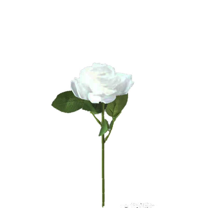 Rosas artificiales al por mayor de un solo tallo con borde rizado, flores artificiales para decoración de hoteles y restaurantes occidentales, rosas artificiales para decoración de bodas y hogar. image 7