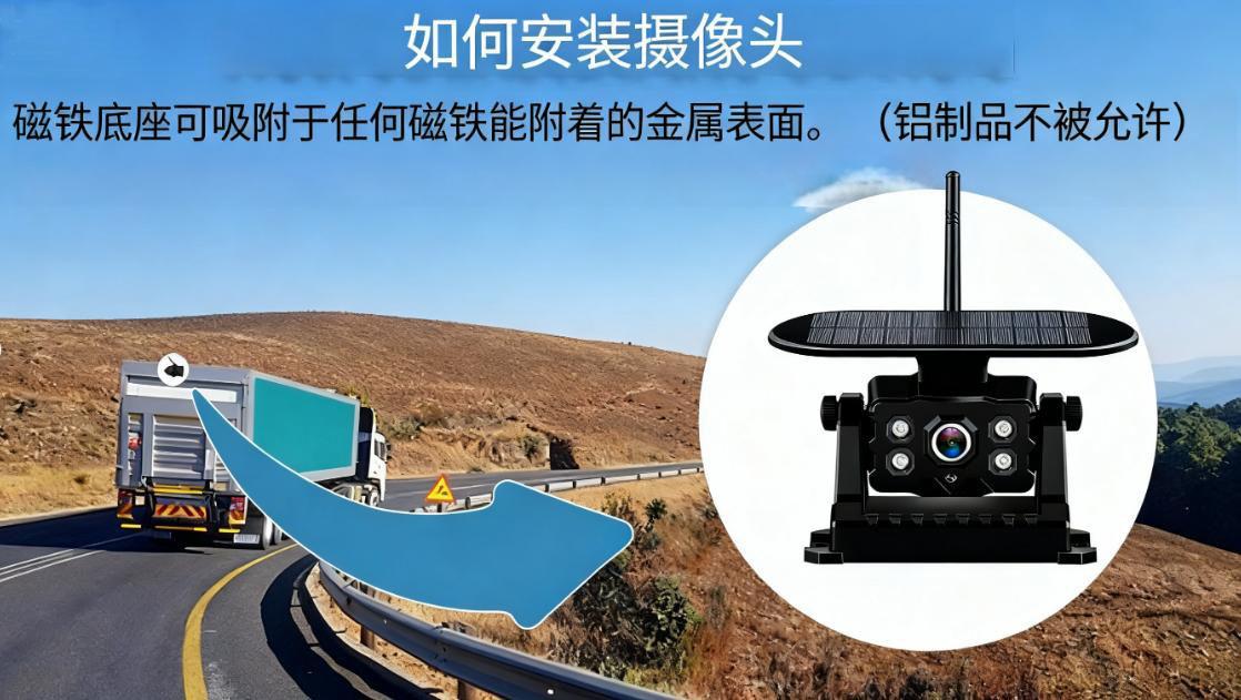 5inch Solar-Powered Charging Wifi Magnetic Adsorption Reversing Camera Monitor Ahd1080 Car Camera