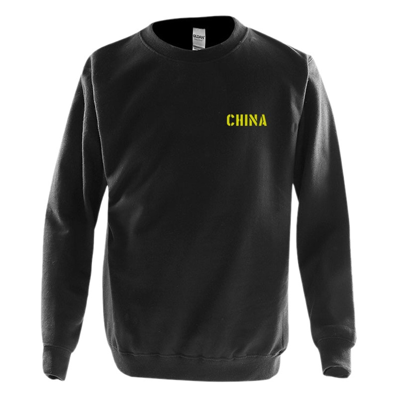 National series PV printed CHINA round neck sweater