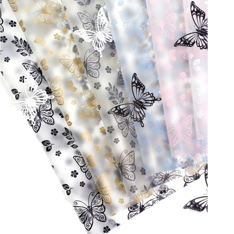 Li Zhiran Butterfly Love Papel de embalaje de flores mate impermeable Papel de lija Nuo Papel de plumas Papel de flores de mariposa