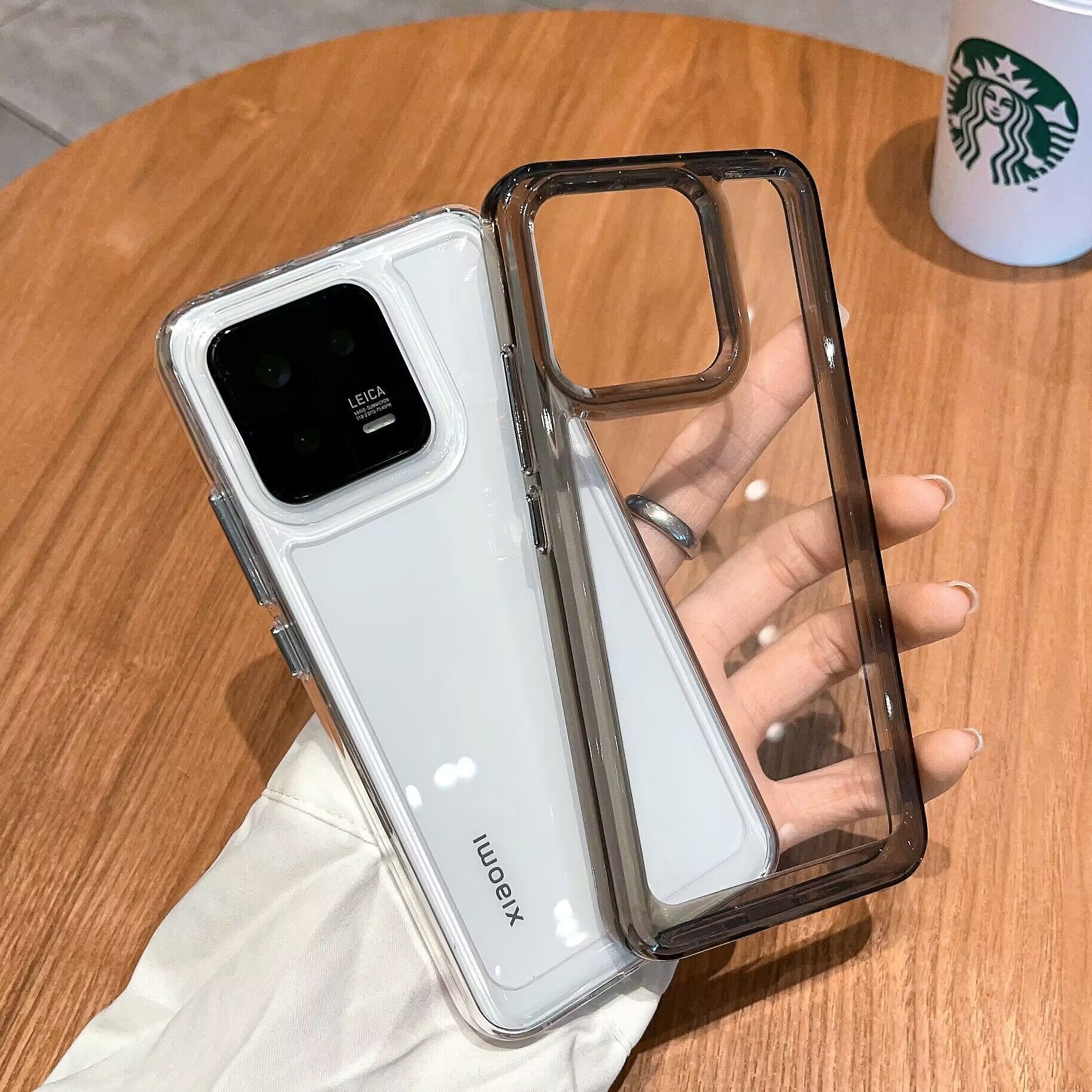 Carcasa espacial adecuada para funda de teléfono móvil Xiaomi 17PRO, carcasa rígida de acrílico de alta transparencia 14, cobertura total, orificio grande, funda protectora anticaídas