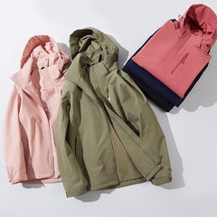 23 Outdoor New Single Layer Waterproof and Breathable Windproof Jacket for Men and Women, 4-in-1 Technology Outdoor Coat with Hood, Group Purchase and Customization