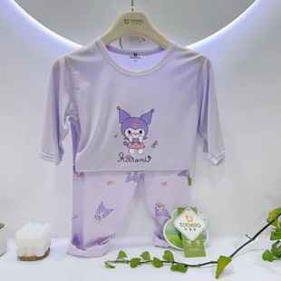 Детские укороченные брюки Tongbeijia 50 youkesi с рукавами 3/4 костюм для мальчиков и девочек Весенняя и летняя домашняя одежда