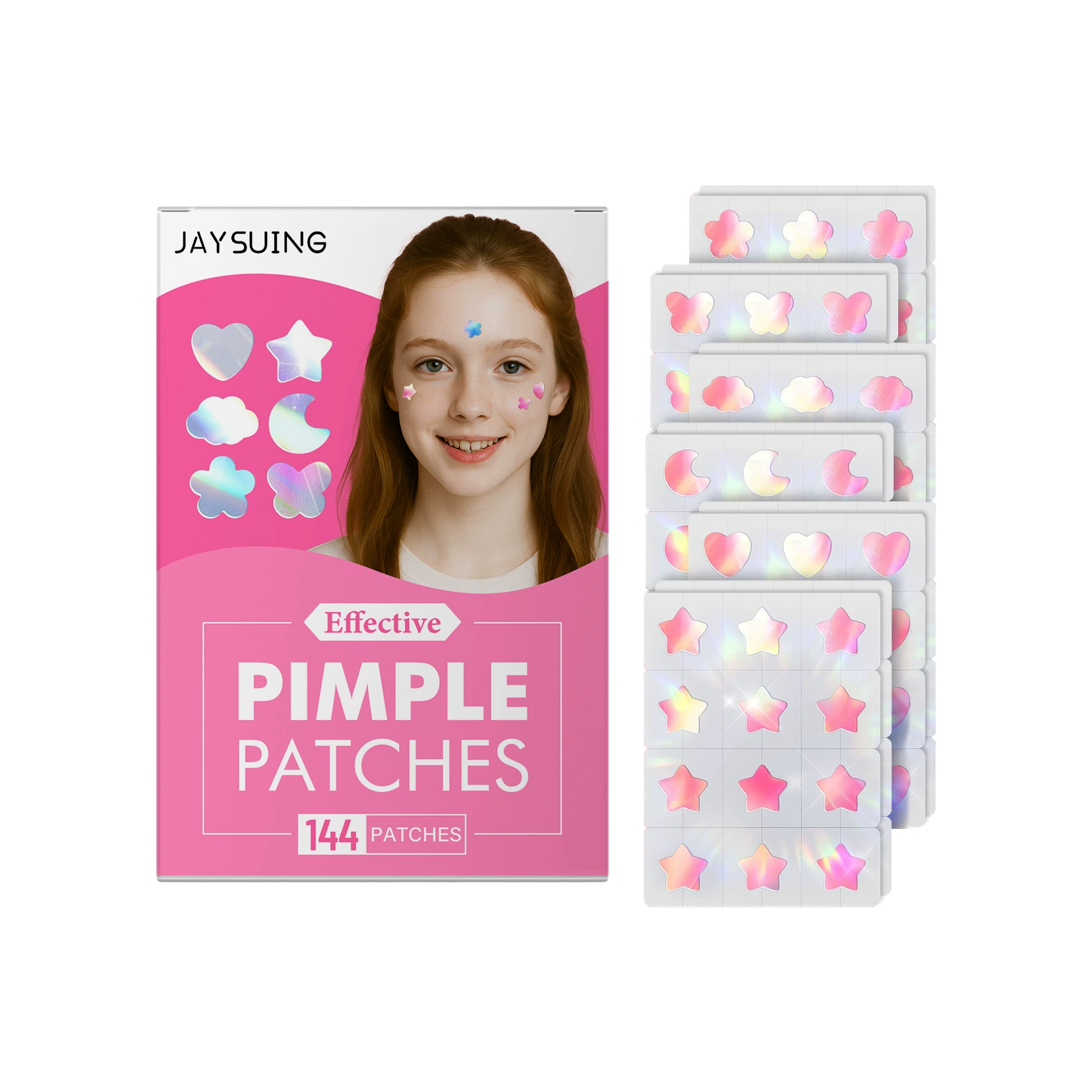 JAYSUING Fuchsia soft medical acne patch for face