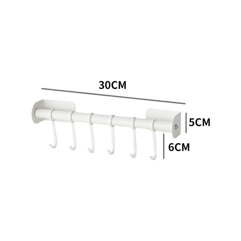 Kitchen hook rod rack free punching soup spoon pot, shovel hanging shelf wall -mounted kitchen 具