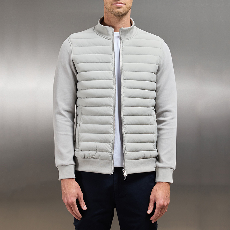 Cross-Border Exclusive Independent Station European and American down Jacket Lightweight Stand Collar Patchwork Knitted Jacket Autumn and Winter Men's Coat in Stock Cross-Border Exclusive Independent Station European and American down Jacket Lightweight Stand Collar Patchwork Knitted Jacket Autumn and Winter Men's Coat in Stock