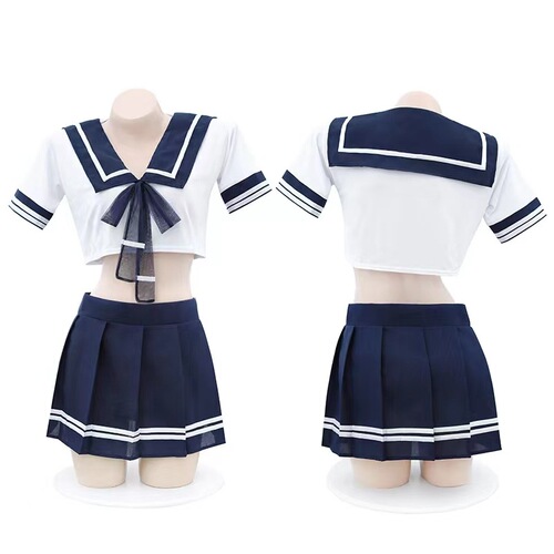 Qian Yumo sexy lingerie student jk uniform campus style sailor suit miniskirt sexy pajamas suit for women