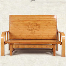 沙发床可折叠双人床简易床沙发多功能1.2米1.5米两用竹床折叠凉床